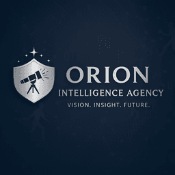 Orion crest—telescope in shield beneath the Orion constellation